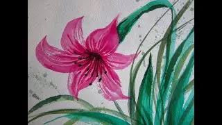Лилия // Lily // color ink drawing/ RELAX