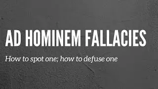 Ad Hominem Fallacies