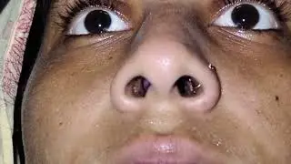 piggy nose challenge with flashlight zoom camera picking #emo #septumpiercing