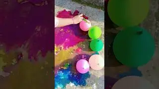 popping water color balloons #shorts #ytshorts #minivlog #creator #kakinada #challenge #vlog #trend