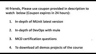 Important update || MCD certification questions || MUnit || DevOps with mule