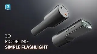3D Simple Flashlight Product Modeling Tutorial - 3dsmax
