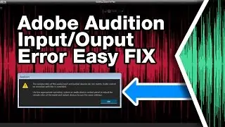 Adobe Audition CS6 CC Error Fix (input and output sample rates do not match error)