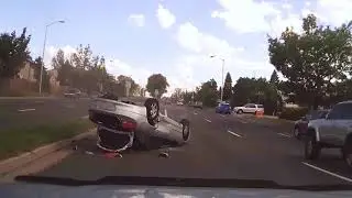 Dashcam Captures Rollover During Colorado Springs Commute