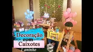 DECORAÇÃO COM CAIXOTES E PALLETS