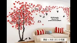 Different Color 3D Tree Wall Poster For Home Decoration