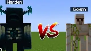 golam versus custom warden battle#minecraft pe#video