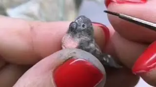 Птичка из ваты. Процессы из МК "Снегурочка"