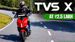 TVS X Review | Electric Scooter | Price ₹2.5 lakh | 0-40 in 2.6 Sec & More | Times Drive Green