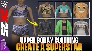 WWE 2K25 Create a Superstar: Upper Body Clothing & Pieces 