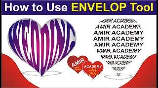 How to use envelope tool in coreldraw with amir academy 