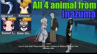 EASIEST TO GET 4 PHOTO OF DIFFERENT ANIMALS IN INAZUMA - Genshin Impact