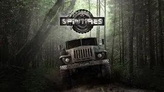 SpinTires. Гонки  по карте широкая река!!