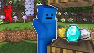 Minecraft Manhunt, But Trees Drop Ores...