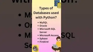 Types of databases used in Python? | Databases used with Python 