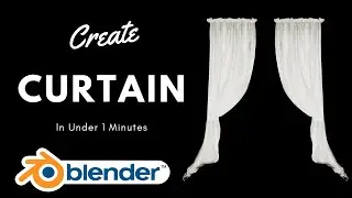 Create Curtain In Under 1 Minutes #blender3d