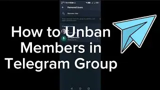 How to Unban Members in Telegram Group