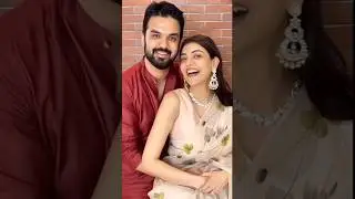 Kajal Agarwal with Husband Gautam Kitchlu #kajalagarwal #gautamkitchlu #shorts #ytshorts #shortvideo