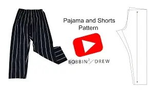 Pajama Pants Pattern Block & Shorts Pattern (XS -  S - M - L - XL) Watch in HD