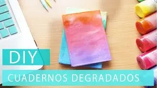 DIY: Cuadernos degradados con tinte en spray - Mi Armario Coqueto