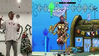 Friday Night Funkin' VS Corrupted Spongebob In Real Life | Mid Effort No-Hero