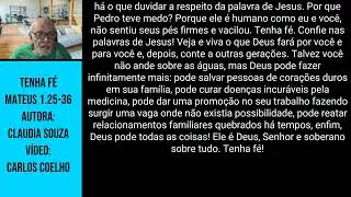 Tenha FÉ. Mateus 1.25-36