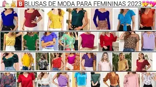 BLUSAS DE MODA 2023 TENDENCIAS PRIMAVERA DE VERANO 100 MODELOS ESTILOS TENDENCIAS MODA MUJER 2024