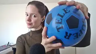ASMR super tingly triggers with a ball - explaining, tracing, sticky sounds, tapping,.. for sleep