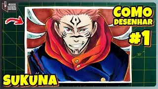 COMO FAZER UM INCRÍVEL DESENHO DO SUKUNA PASSO A PASSO Jujutsu Kaisen #1