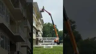 proses membuka bracket menggunakan crane #crane #shortsvideo #construction