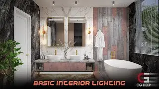 Bathroom Interior Lighting In 3ds Max 2020 |  Vray Next | Basic Vray Interior Lighting | Tutorials