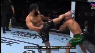 Islam Makhachev KO vs Alexander Volkanovski | #ufc294 #ufc #volkanovski #makhachev #KO