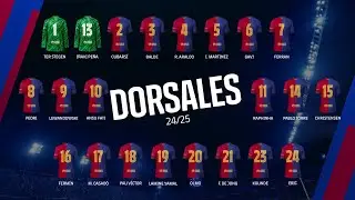 Los dorsales oficiales del FC Barcelona para la temporada 2024/25