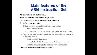 ARM Instruction Set Logical and Compare Instructions