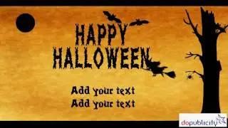 Digital Signage Content Template for Halloween Greeting