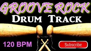 Groove Rock Drum Track, 120 BPM, Instrumental Drum Beat for Bass Guitar Backing Tracks Beat 🥁 561