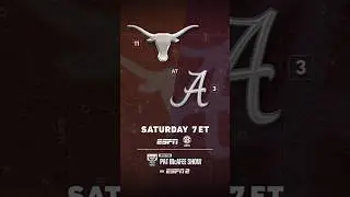 Something Real 🔥 Texas at Alabama, Saturday 7PM ET on 
