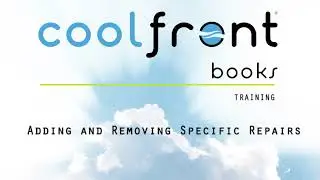 Coolfront Books - Adding and Removing Specific Repairs