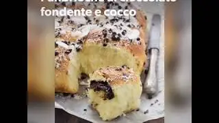 Panbrioche con cioccolato fondente e cocco