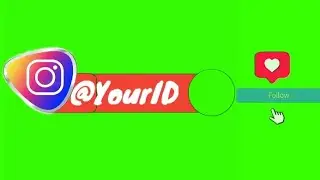 Instagram follow me green screen