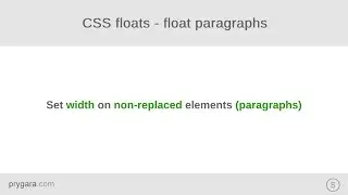 CSS floats - floated paragraph