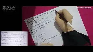 devoir de controle n 2 math 2eme science et info Equation , Inéquation Barycentre