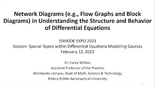 Network Diagrams in Understanding the Structure and Behavior of Differential Equations