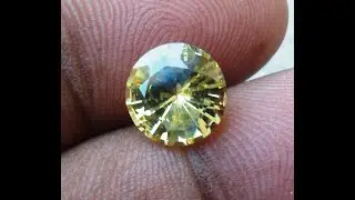 3 74 Ct Natural Untreated Yellow Sapphire Round Cut VVS Loose Gemstone #calimagems #yellowsaphhire
