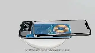 3 in 1 Wireless Charger Night Lamp and Clock