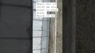 chair bar in slab steel at 1 MTR distance #construction #civilengineering #slabsteel#reinforcement