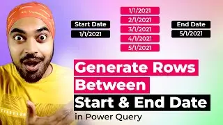 Generate Dates between Start and End Date in Power Query