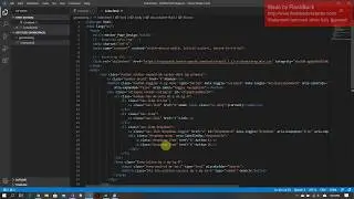 html landing page with visual studio code and bootstrap