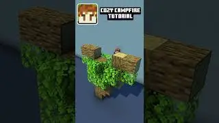 campfire tutorial #minecraft #minecraftbuilds #minecraftshorts  #starterhouse #shorts #short