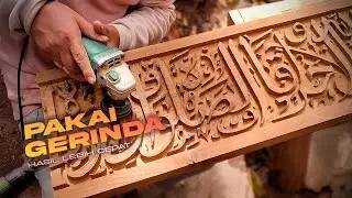 Cara membentuk kaligrafi menggunakan gerinda